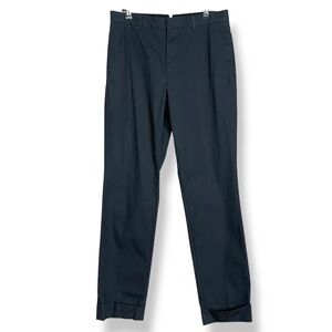 Club Monaco Dress Pants Men Size 30 Cotton Cuffed Hem Black Slacks Trousers‎